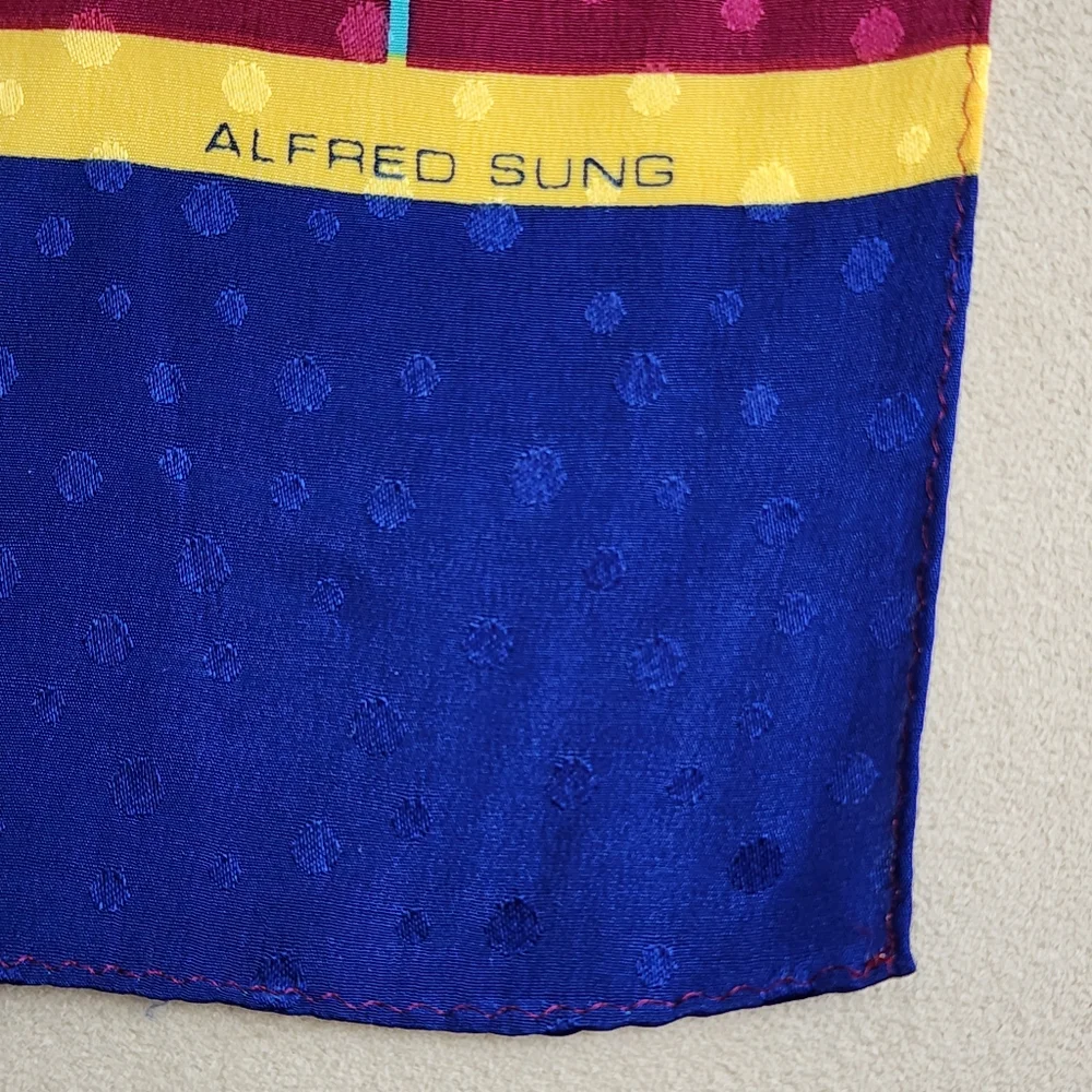 Alfred Sung Rectangular Silk Scarf